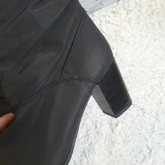 Weathermate Black Faux Fur Lined Block Heel Boots 451312 Size 8M - Picture 6 of 11